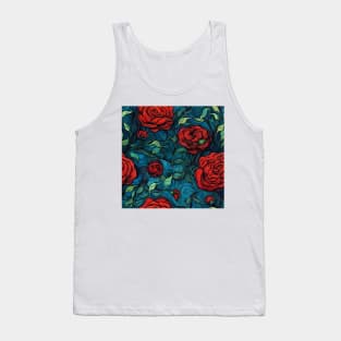 Van Gogh Roses Pattern 12 Tank Top